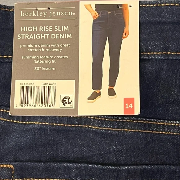 Dark Blue Women's Jeans - Picture 6 of 7